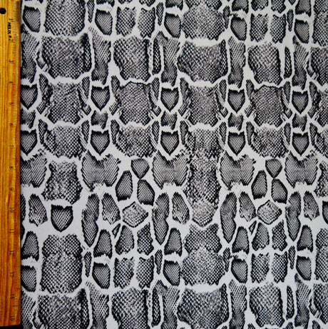 Swim Knit Grey Python Nylon Spandex
