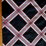 Microfiber Boardshort Fabric Grey/Red Diamond on Black