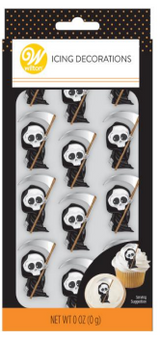 Wilton Halloween Grim Reaper Royal Icing Decorations – 12 Count