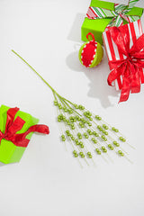 33” Apple Green Glitter Berry Spray