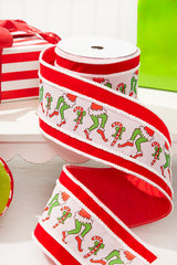 4“ x 10 Yard Grinch Legs Ribbon