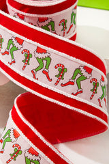 4“ x 10 Yard Grinch Legs Ribbon