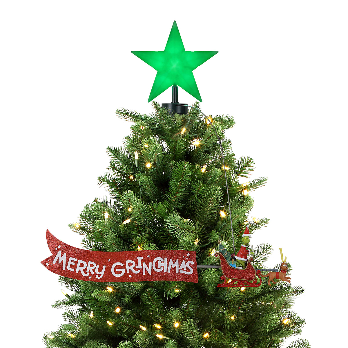 21.75" Grinch Animated Tree Topper