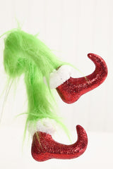 22" Furry Green Monster Legs Spray
