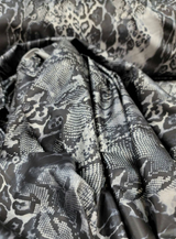 Stretch Spandex Animal Print Fabric Black Silver