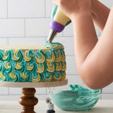Wilton Color Swirl, 3-Color Piping Bag Coupler, 9-Piece Cake Decorating Kit