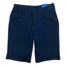 Girls Uniform Stretchy Shorts Cotton Blend Fabric - Khaki, Navy, Adjustable Elastic Waist, Zipper Closure, 4/5-16 (1 Piece)