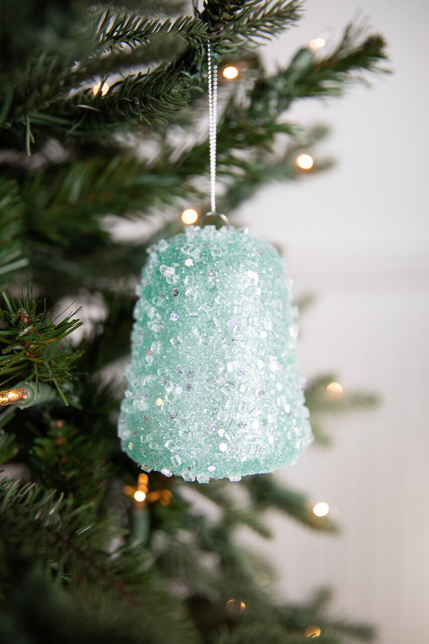 4 Inch Ice Gumdrop Christmas Ornaments Set of 6 Sparkling Candy Inspired Holiday Tree Decorations