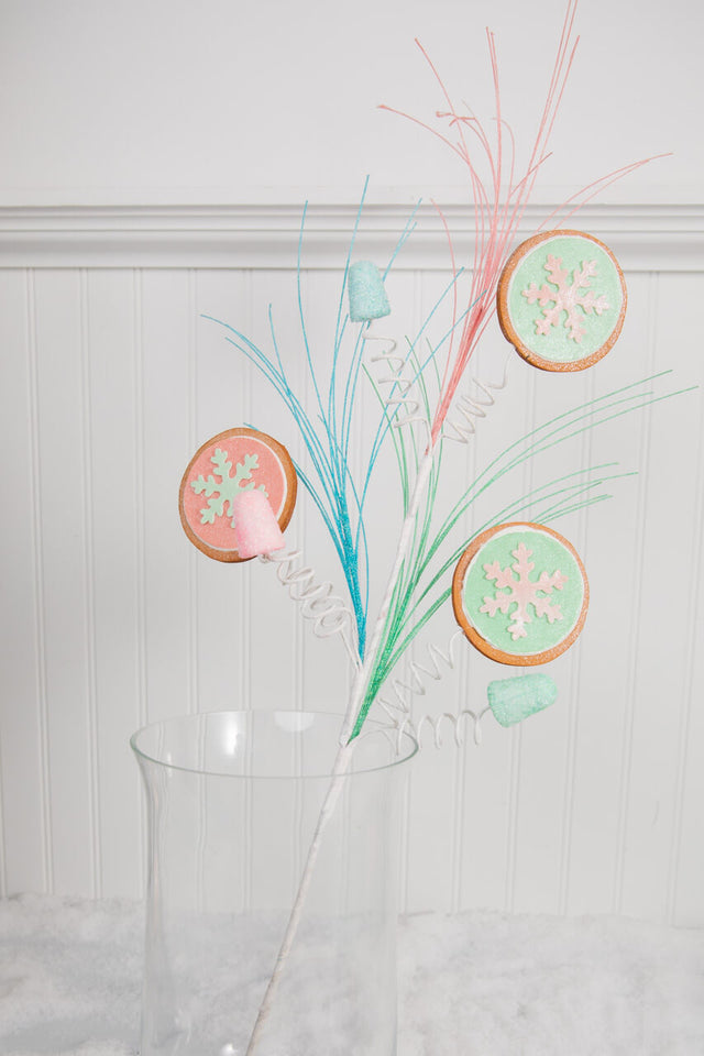 30” Snowflake Cookie Gumdrop Spray
