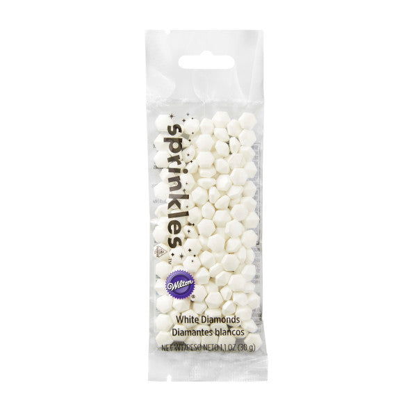 Wilton White Diamonds Sprinkles Pouch, 1.1 oz.