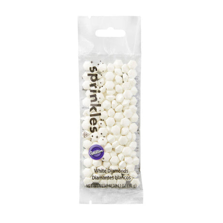 Wilton White Diamonds Sprinkles Pouch, 1.1 oz.