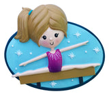 3" Gymnast With Stars Customizable Ornament