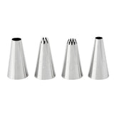 Wilton Standard Large Round and Star Piping Tip Set, 4-Count (Tips #10, 12, 21, 32)