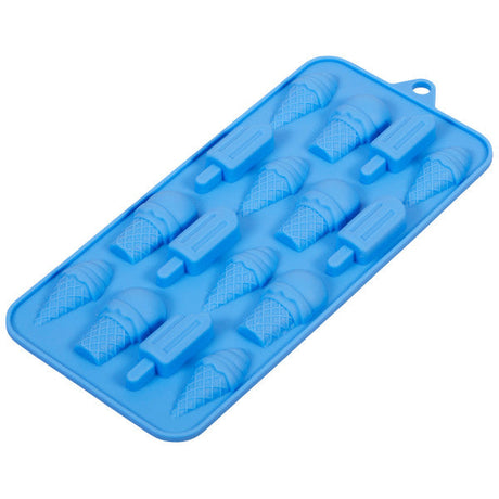Wilton Silicone Ice Cream Treats Candy Mold, 16-Cavity