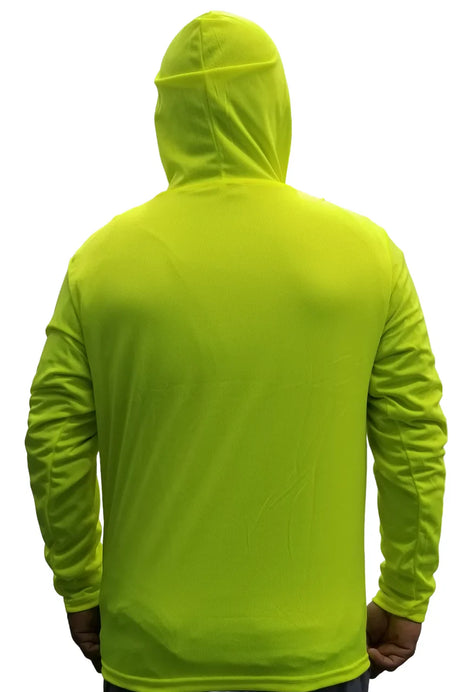 Hooded Longsleeve Polyester Fabric - Safety Yellow (1 Piece)