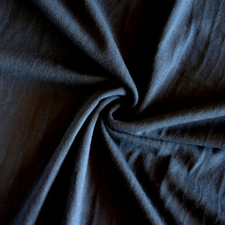 Bamboo Cotton Lycra French Terry Navy 1 Yard 10 Inch Piece
