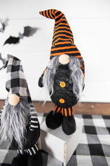 16” B/O Lighted Fabric Standing Halloween Gnome