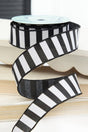 1.5" x 10 Yard Black & White Halloween Stripe Ribbon