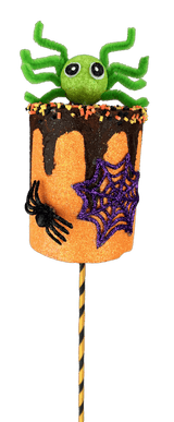 18" Orange Spider Marshmallow Pick