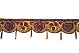 Hand-Crafted Bugle Bead Rose Trim