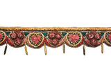 Hand-Crafted Bugle Bead Rose Trim