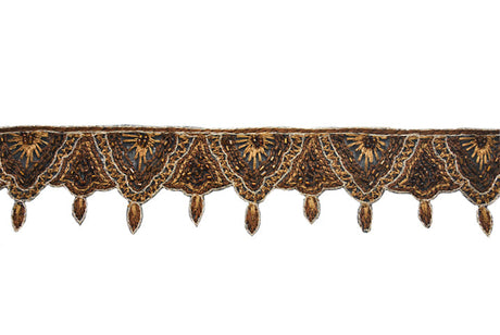 Beaded Dangling Trim Hand-Crafted Indian