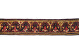 Beaded Trim Handcrafted Indian Maroon 1 Inch