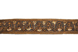 Beaded Trim Handcrafted Indian Maroon 1 Inch