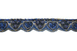 Hand-Beaded Flower Trim 1"