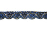Hand-Beaded Flower Trim 1"