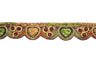 Hand-Beaded Flower Trim 1"