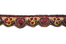 Hand-Beaded Flower Trim 1"