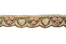 Hand-Beaded Flower Trim 1"