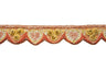 Hand-Beaded Flower Trim 1"