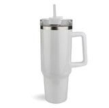 40 oz Handled Tumbler Shimmer - White