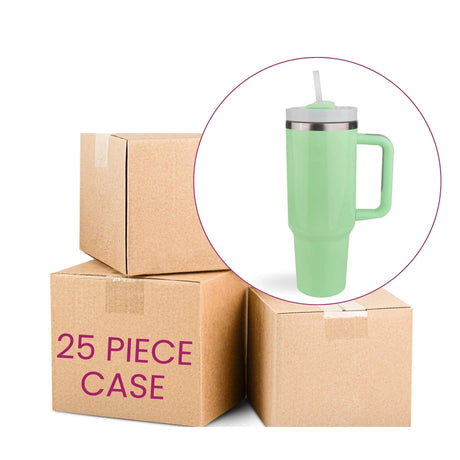 40 oz Handled Tumbler Standard Glossy - Light Green