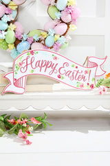 15” Glitter Happy Easter Banner Sign