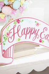 15” Glitter Happy Easter Banner Sign