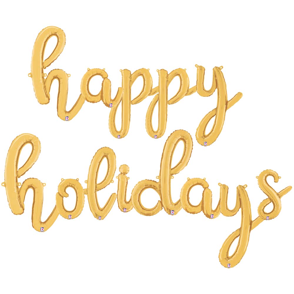 Foil Balloon Happy Holidays Script Letters Kit
