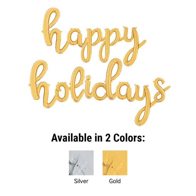Foil Balloon Happy Holidays Script Letters Kit