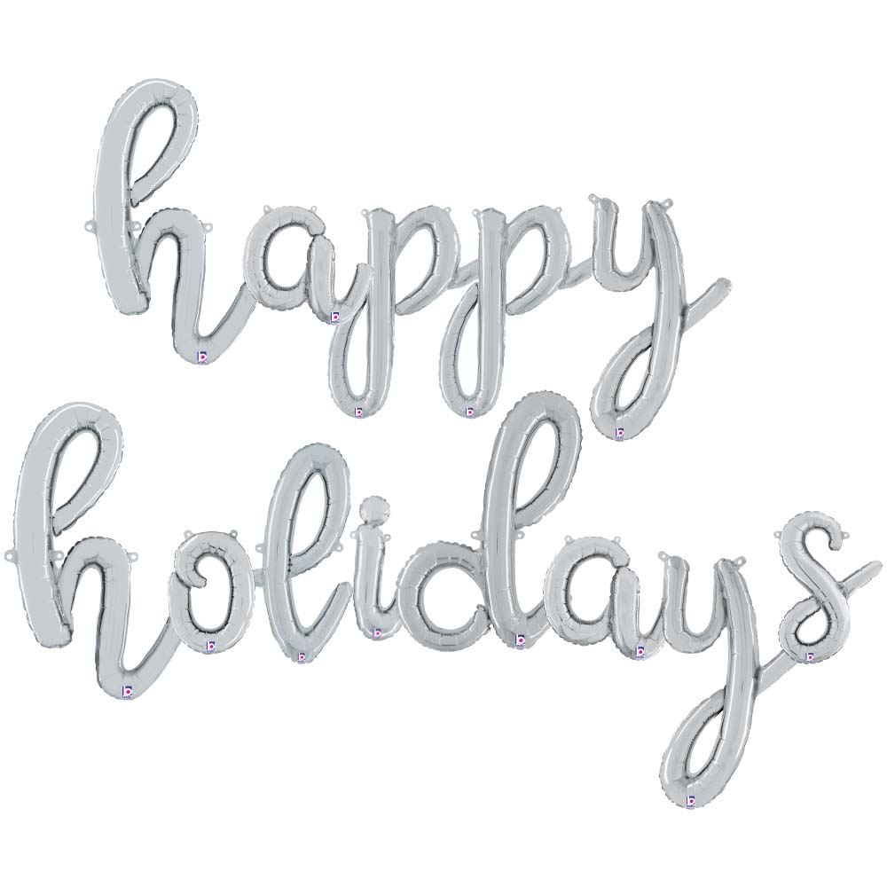 Foil Balloon Happy Holidays Script Letters Kit