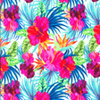 Swim Knit Happy Hibiscus 31" Remnant