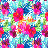 Swim Knit Happy Hibiscus 31" Remnant