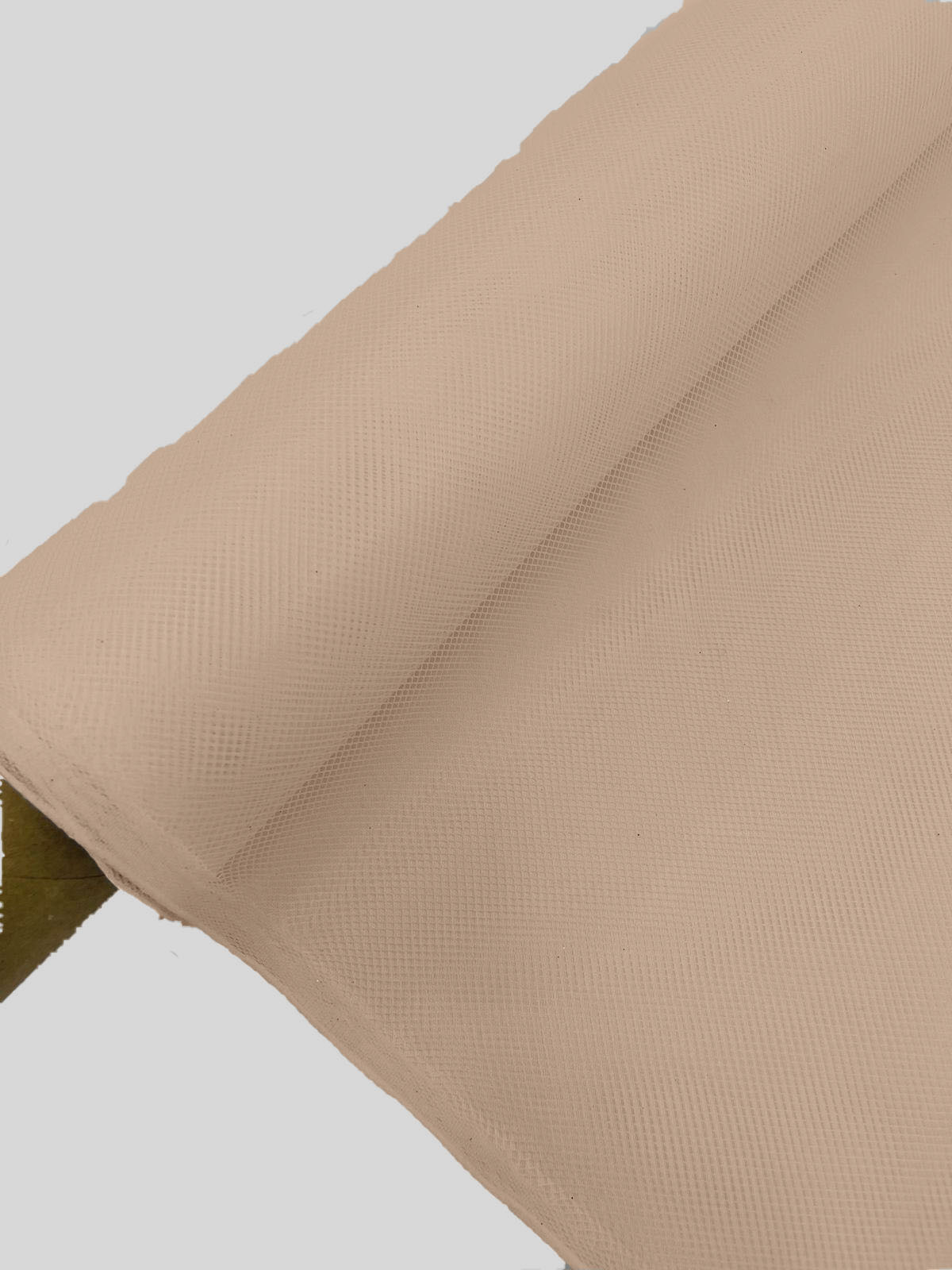 Hard Net Tulle Crinoline Polyester Fabric - Sheer Medium Stiffness, 58" Width (1 Yard)