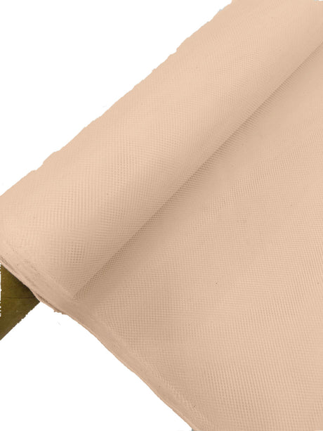 Hard Net Tulle Crinoline Polyester Fabric - Sheer Medium Stiffness, 58" Width (1 Yard)