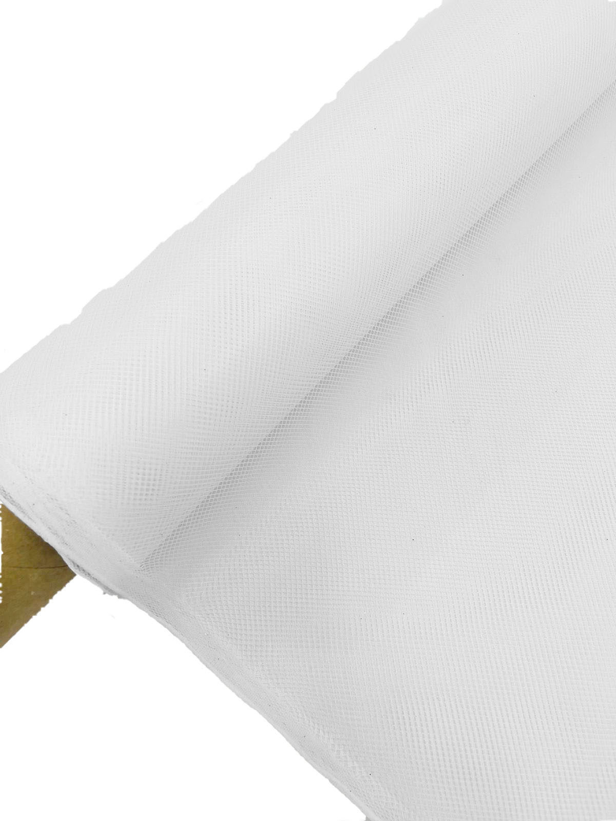 Hard Net Tulle Crinoline Polyester Fabric - Sheer Medium Stiffness, 58" Width (1 Yard)