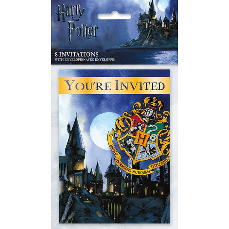 Harry Potter Invitations 8 Pack