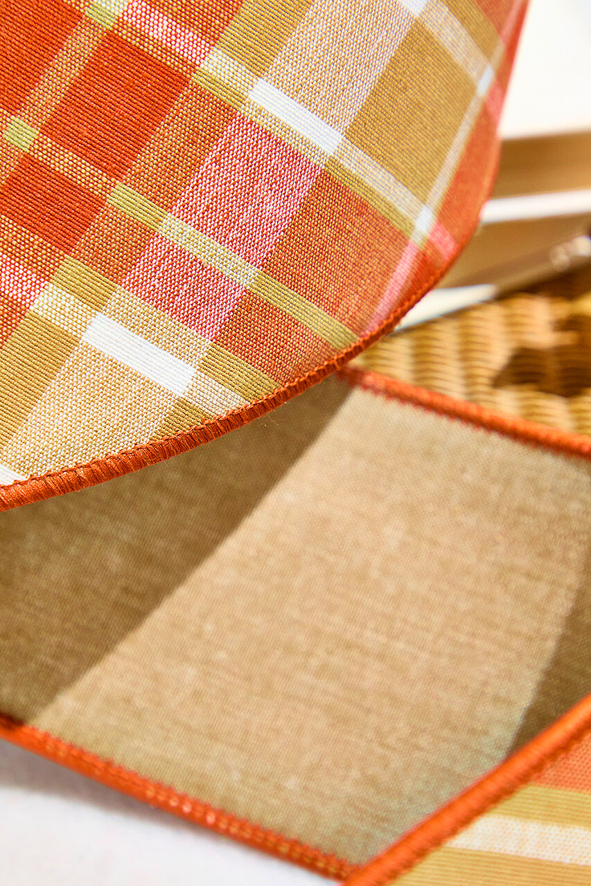 4" x 5 Yard Harvest Fall Plaid Ribbon