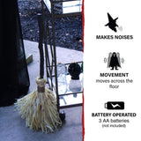 26 Inc. Animated Witch’s Broomstick With Sound and Movement