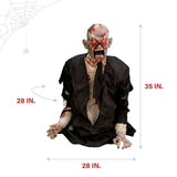 35 Inc. Animated Damien Tekky Prop For Zombie Halloween Decoration
